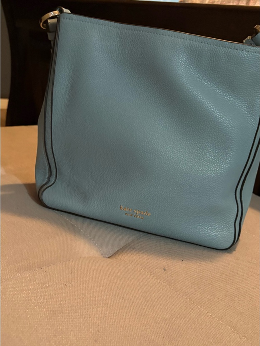 kate spade Powder Blue Pebbled Leather Shoulder Bag